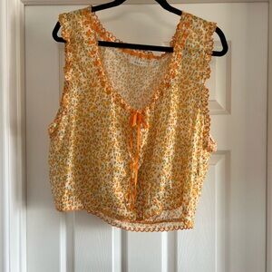 Doen Traveler Top in Clementine Fields